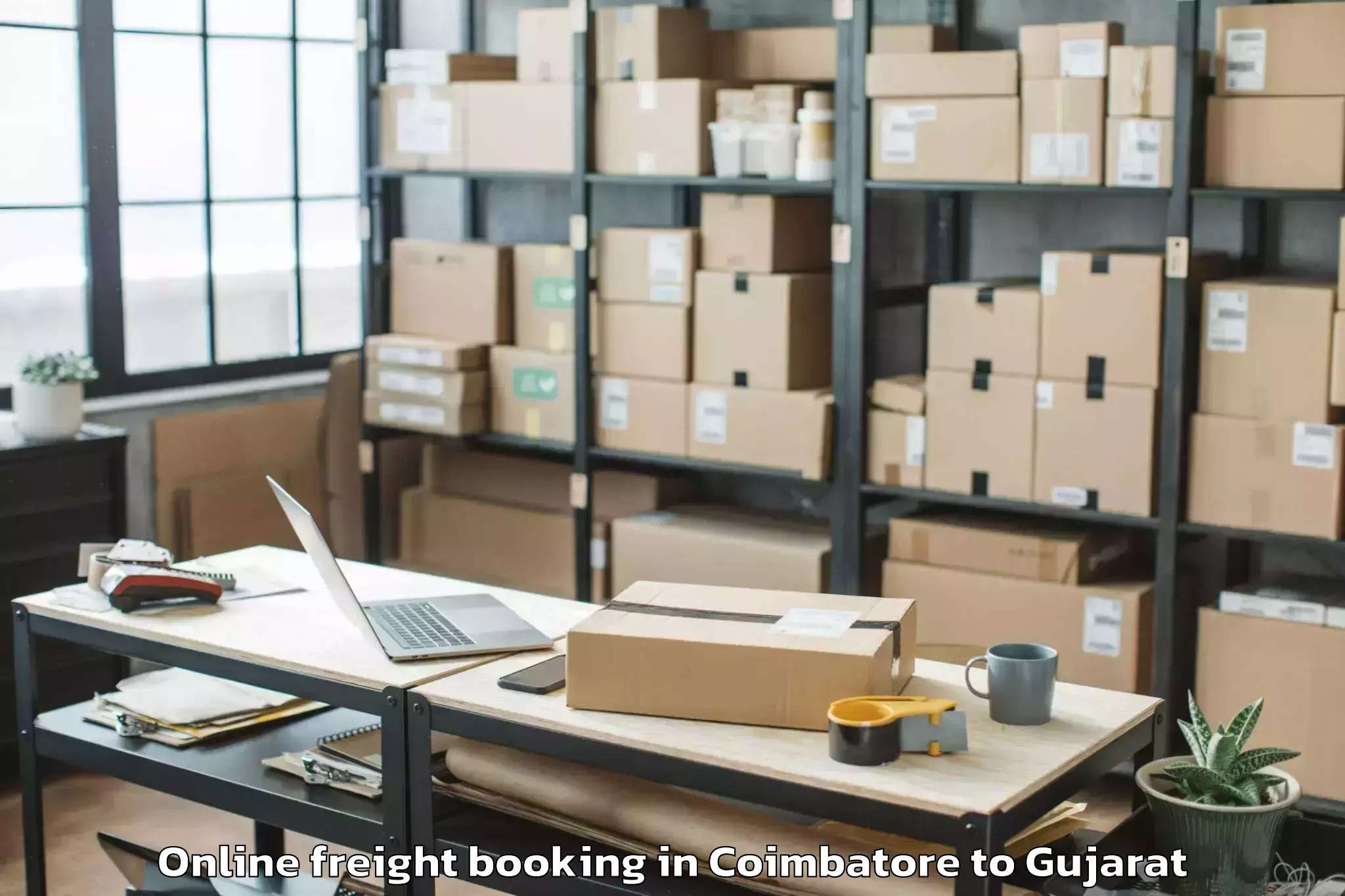 Reliable Coimbatore to Vav Online Freight Booking